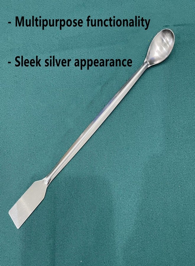 Fuzdaycu 2 Pcs Gold Silver Melting Long Handle Stainless Steel Spoon Stirring Rod Spoon Melting Casting Refining Gold Silver Tool Multifunctional Coffee Beverage Stir Sticks Coffee Stirrers, Silver - Image 5